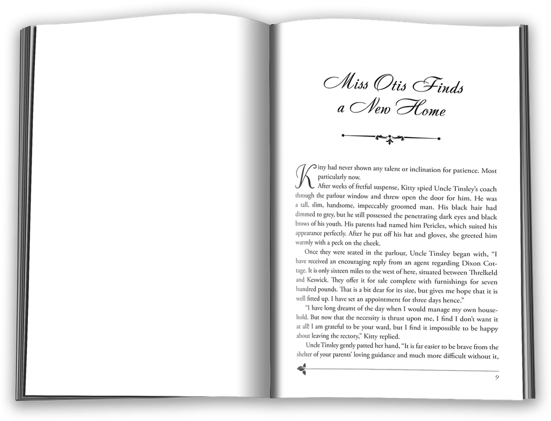 A chapter-opening spread from Love and Loss, with a decorative heading, drop cap and generous margins